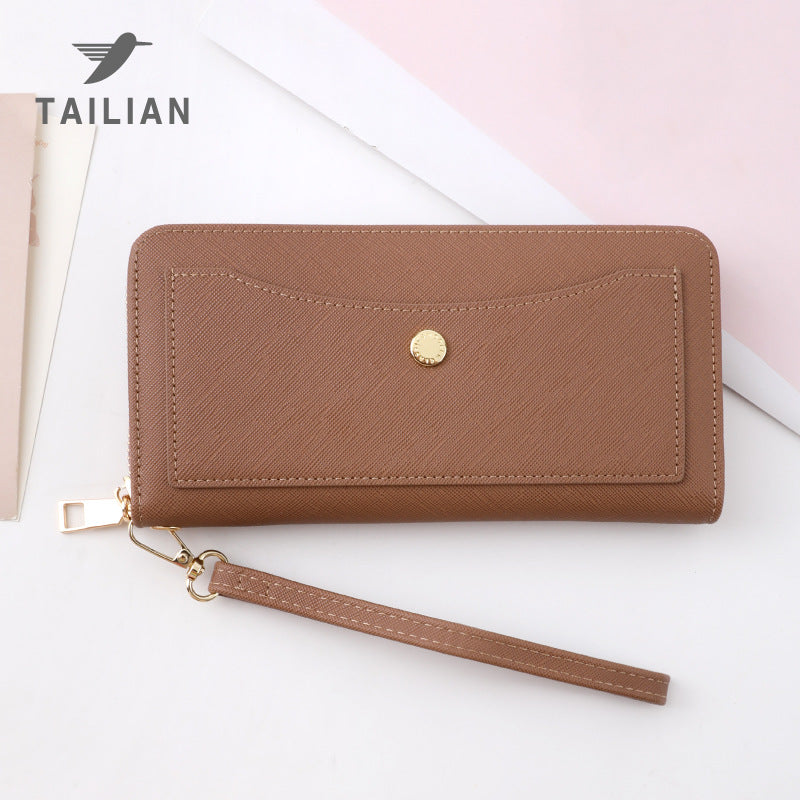 Women's Large Capacity Fashion Advanced Leather Long Ladies Wallet