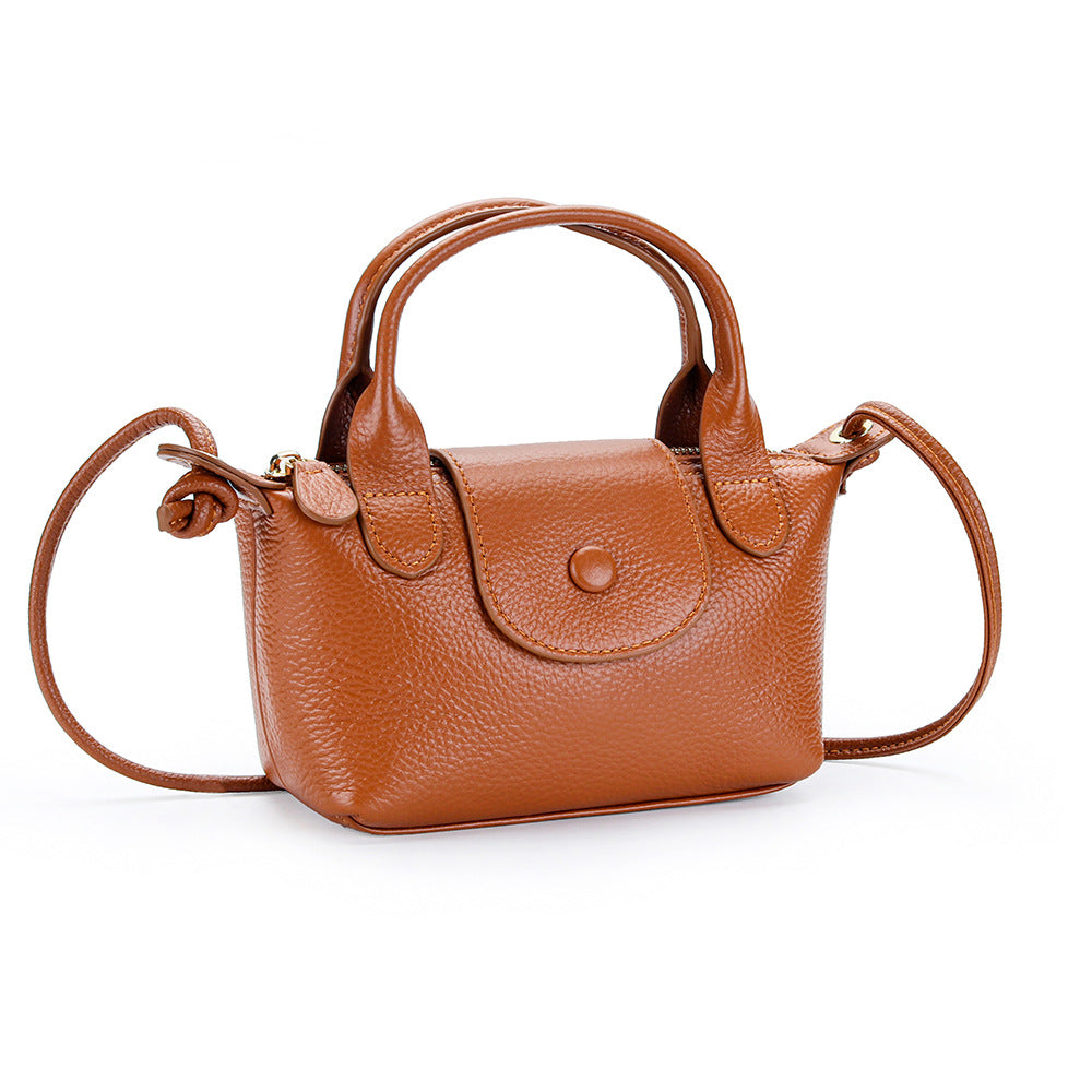 Women's Leather Mini Portable First Layer Cowhide Trendy Women's Messenger Bag