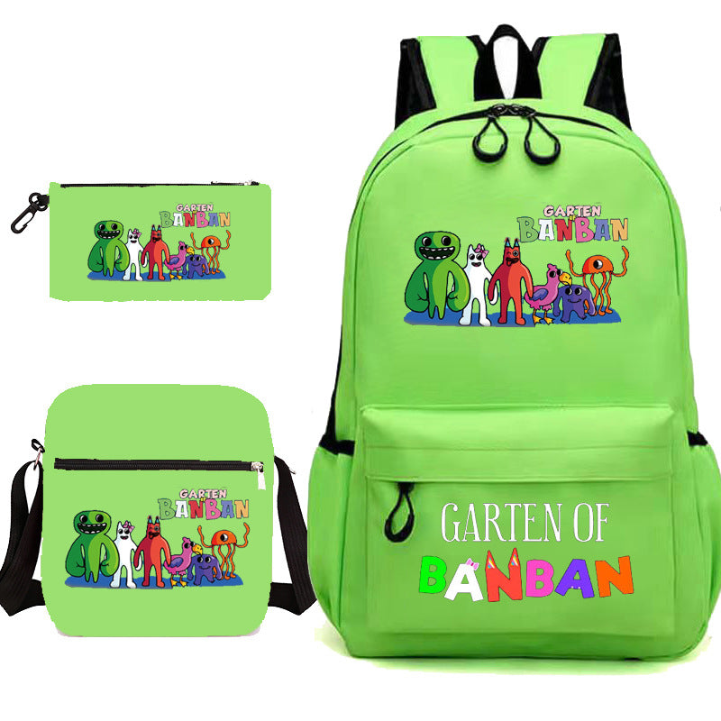 Elegant Unique Garden Game Pencil Three-piece Elementary School Students' Schoolbags