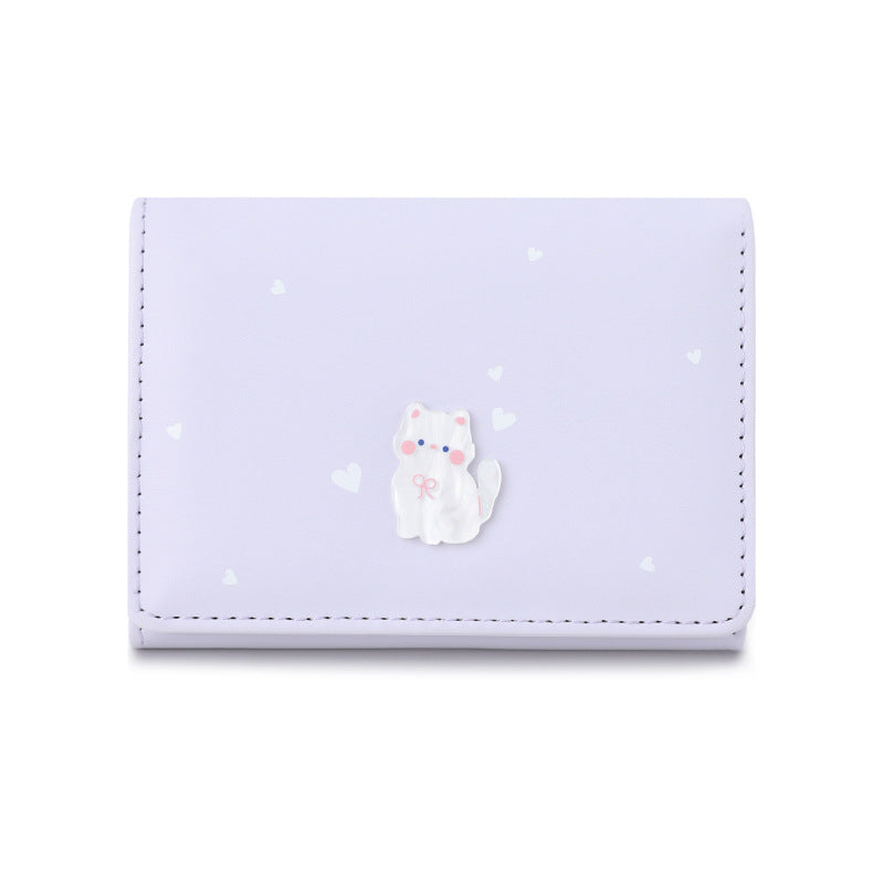 Women's Acrylic Cute Kitten Versatile High Sense Ladies Wallet