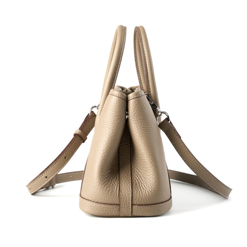 Women's Summer Genuine Leather Niche High Sense Portable Large Tote Bags