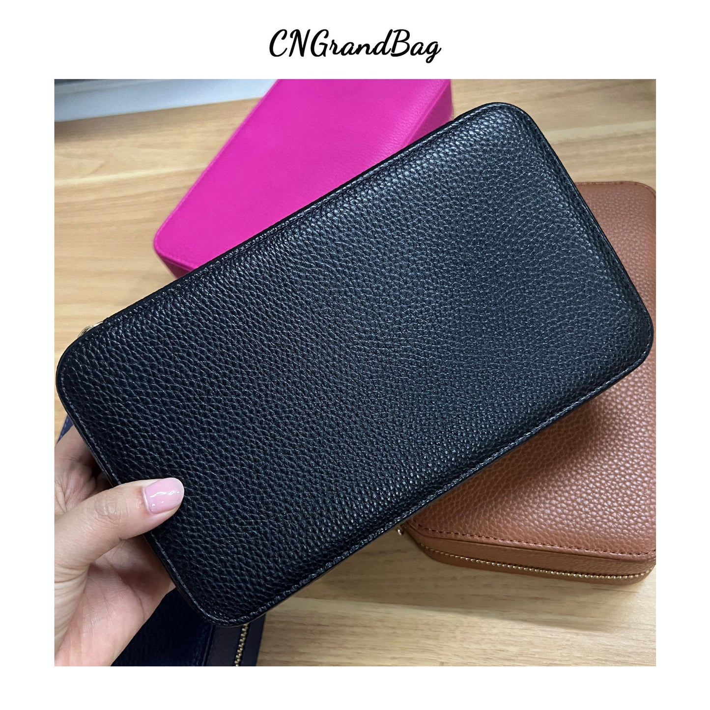 Leather Jewelry Box Portable Versatile Built-in Cosmetic Bags