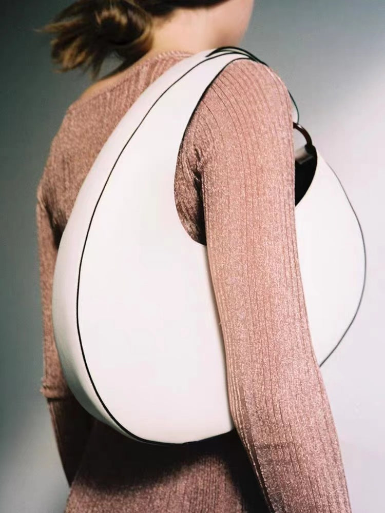 Italy Design Trendy Personalized Crescent-shaped Large Shoulder Bags