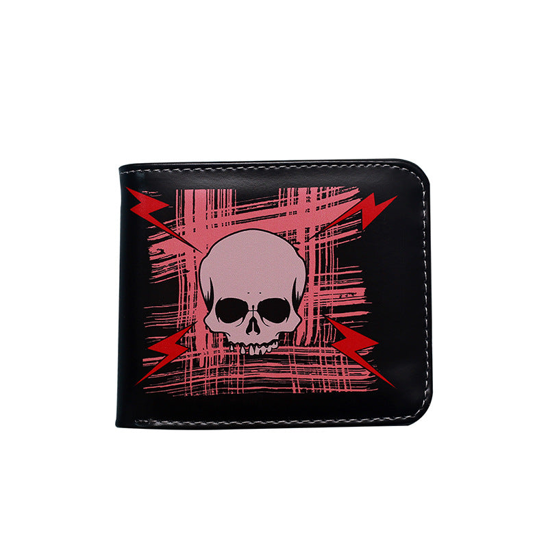 Vintage Demon Skull Short Portable Fashion Men's Wallet