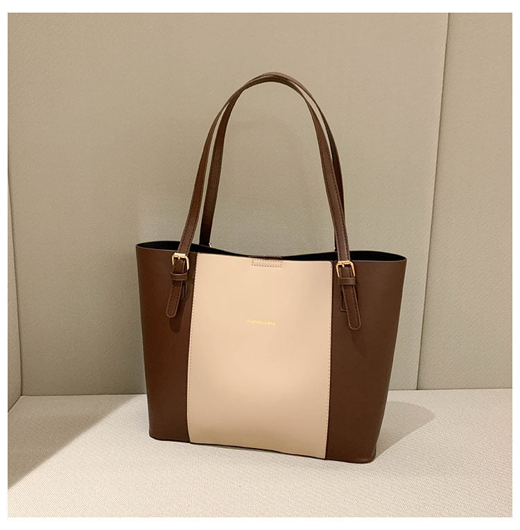 Women's Korean Style Color Matching Large Capacity Women's Shoulder Bag