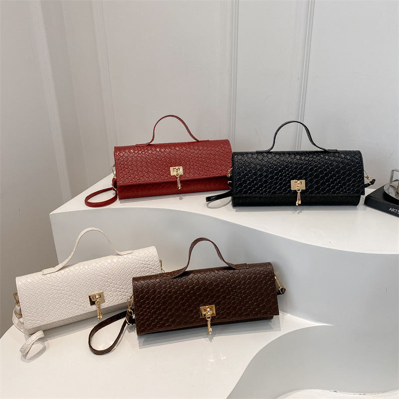 Women's Solid Color Large Capacity Western Style Lock