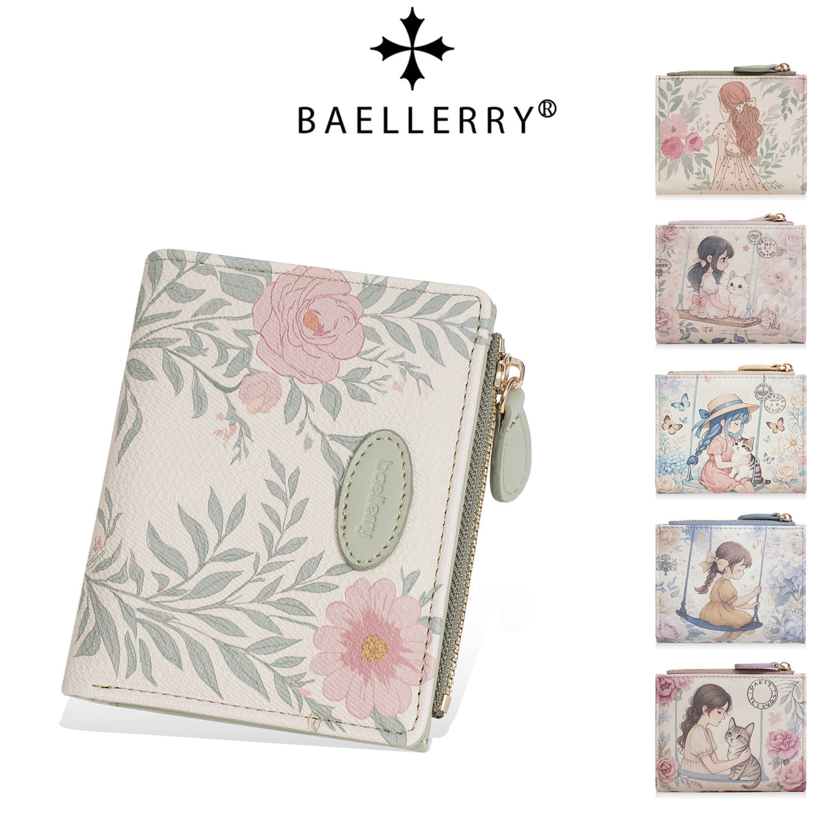 Women's Source Short Retro Artistic Personalized Printing Design Coin Purses