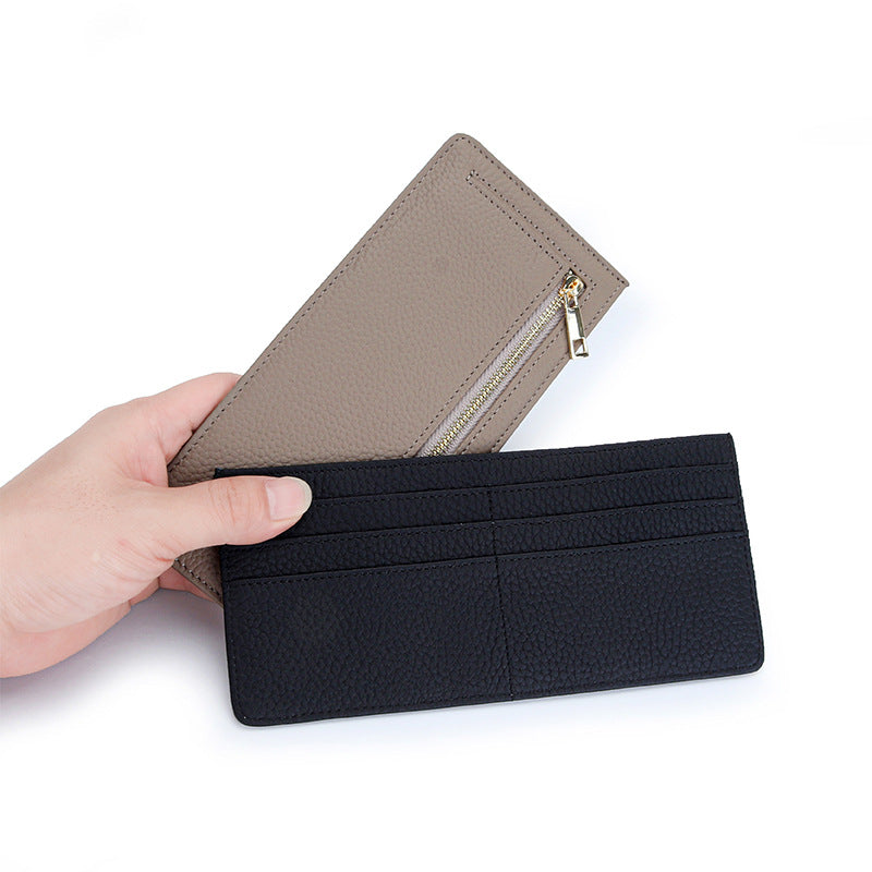 Women's Long Full First Layer Cowhide Genuine Ladies Wallet