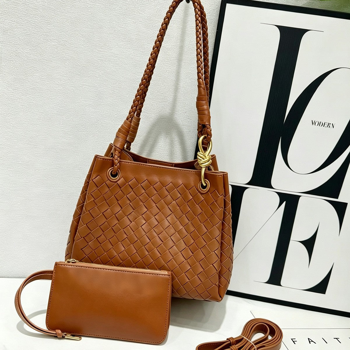 Hand-woven Portable Vegetable Basket Premium Design Shoulder Bags