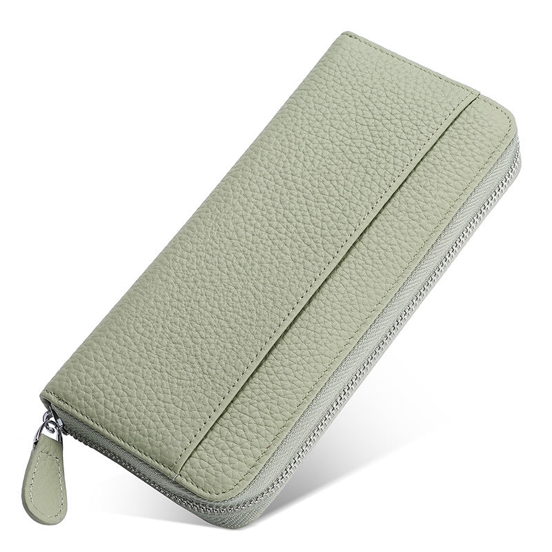 Women's & Men's & Genuine Leather Credit Long Clutch Purses