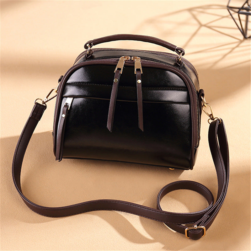 Women's Retro Style Oil Wax Leather More Than Women's Messenger Bag