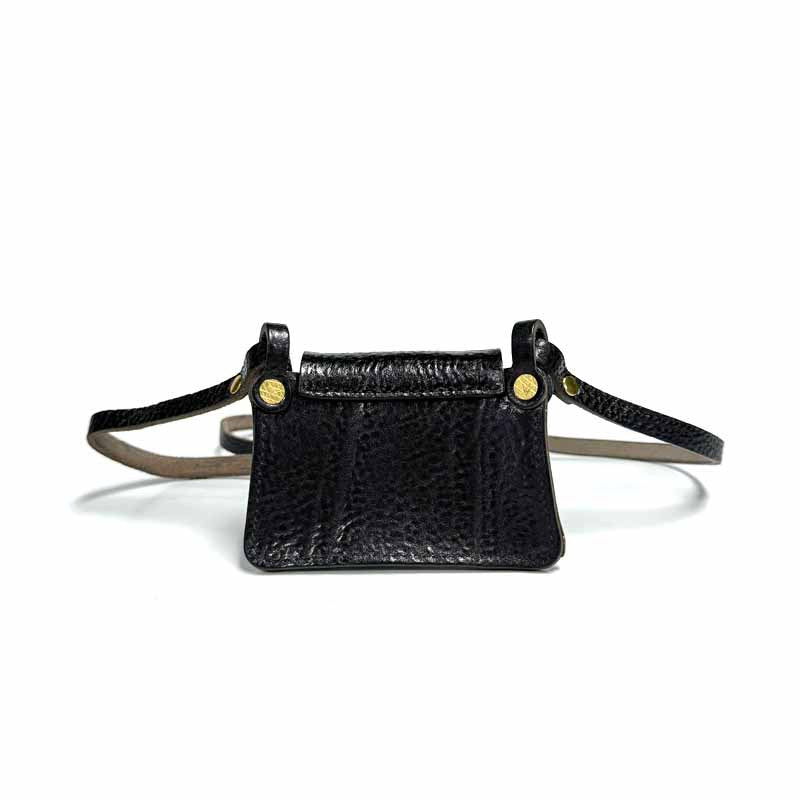Genuine Leather Snap Button Portable Mini Business Document Cute Women's Messenger Bag