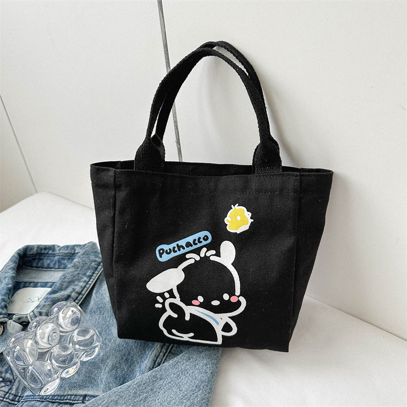 Canvas Cute Style Commuting Hand Lunch Design Women's Handbag