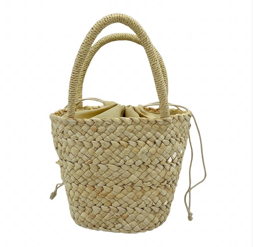 Straw Sweet Corn Husk Summer Seaside Beach Picnic Vegetable Basket Women's Handbag