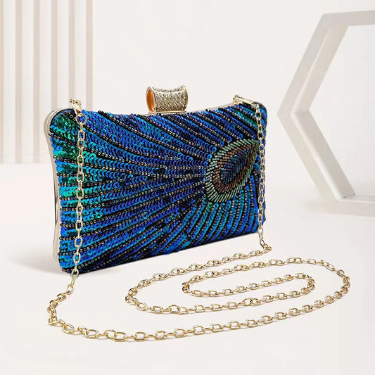 Embroidered Sequined Dress Dinner Cheongsam Perfect Handbags