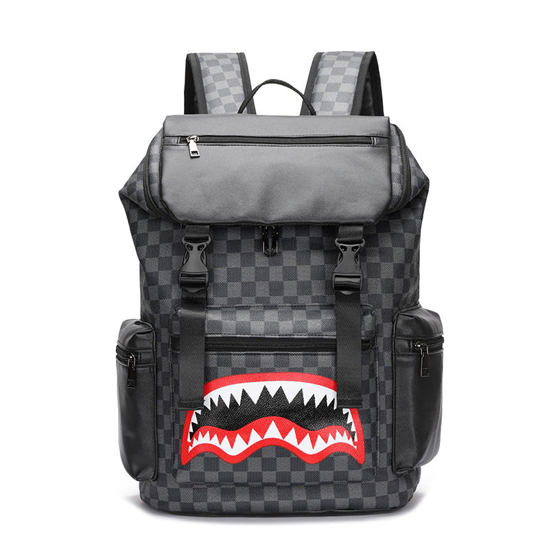Men's Printed Plaid Fashion Large Capacity Computer Backpacks