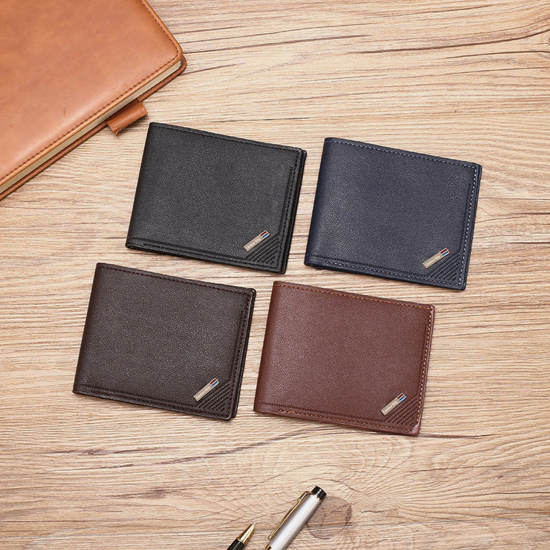 Men's Short Green Zipper Personality Versatility Integrated Men's Wallet