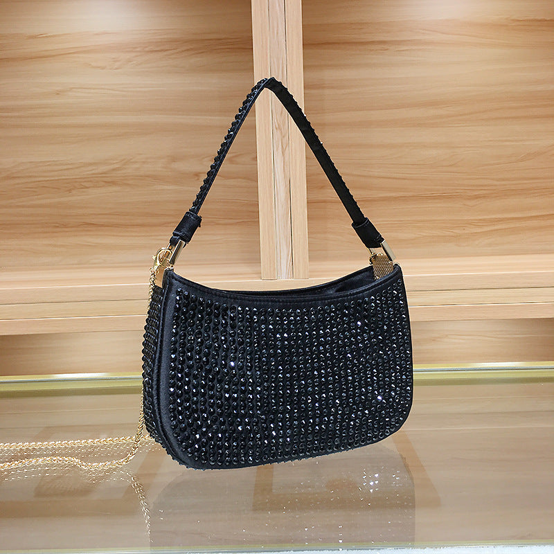 Women's High-grade Exquisite Dinner Rhinestone Chain Handbags