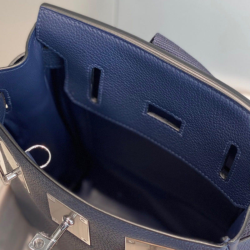 Unisex Genuine Cattlehide Leather Surface All-steel Bags