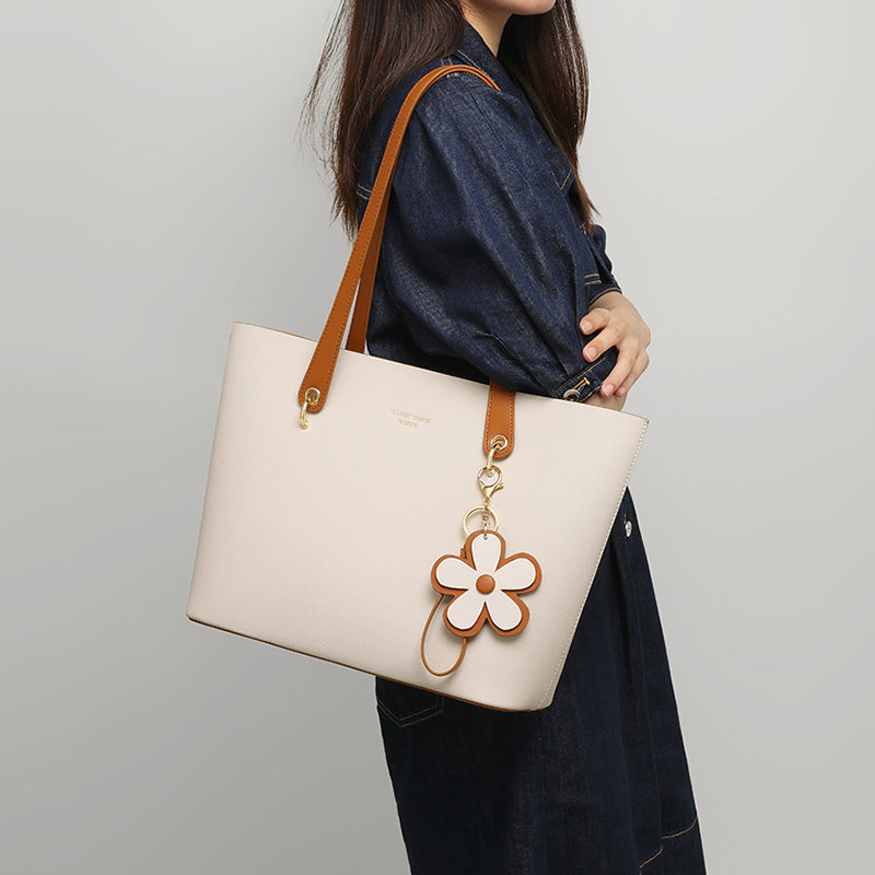 Women's Commuter Leather Fashion Large Capacity Portable Tote Bags