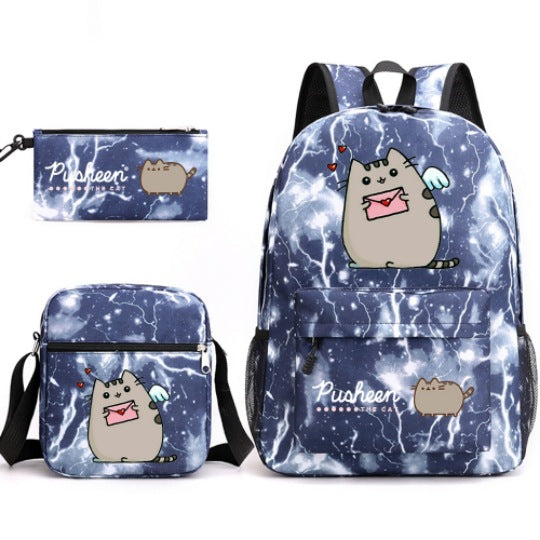 Women's & Men's & Fat Cat Three-piece Pencil Large Backpacks