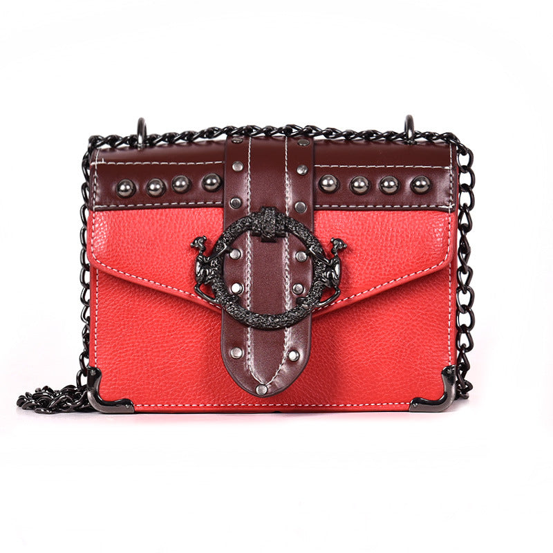 Slouchy Women's Rivet Retro Fashion Chain Women's Shoulder Bag