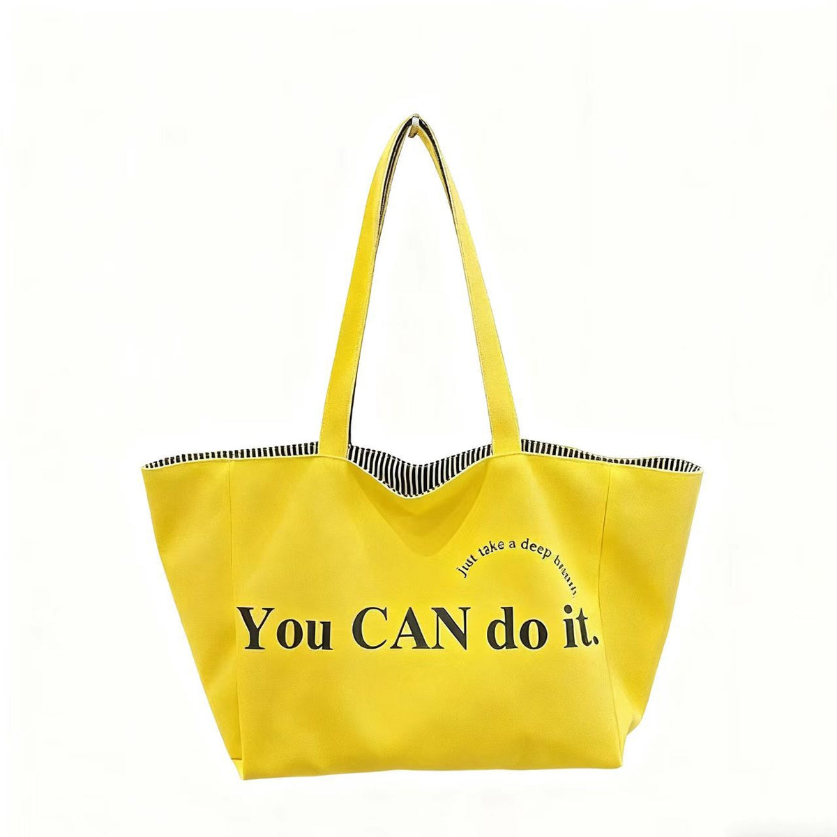 Capacity Totes Positive Negative Double-sided Striped Handbags