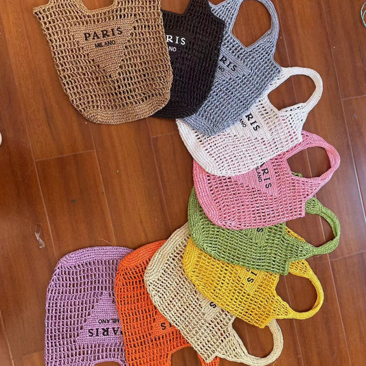 Round Goddess Underarm Handmade Straw Bearded Armpit Bags