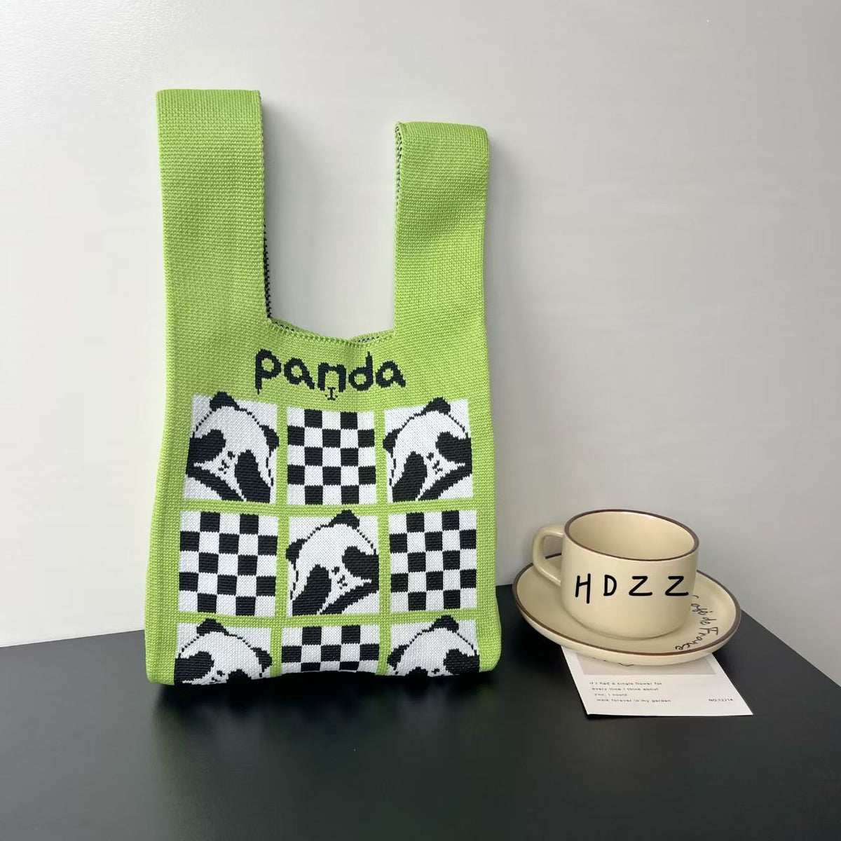 Women's Cute Panda Knitted Gift Niche High-grade Women's Handbag
