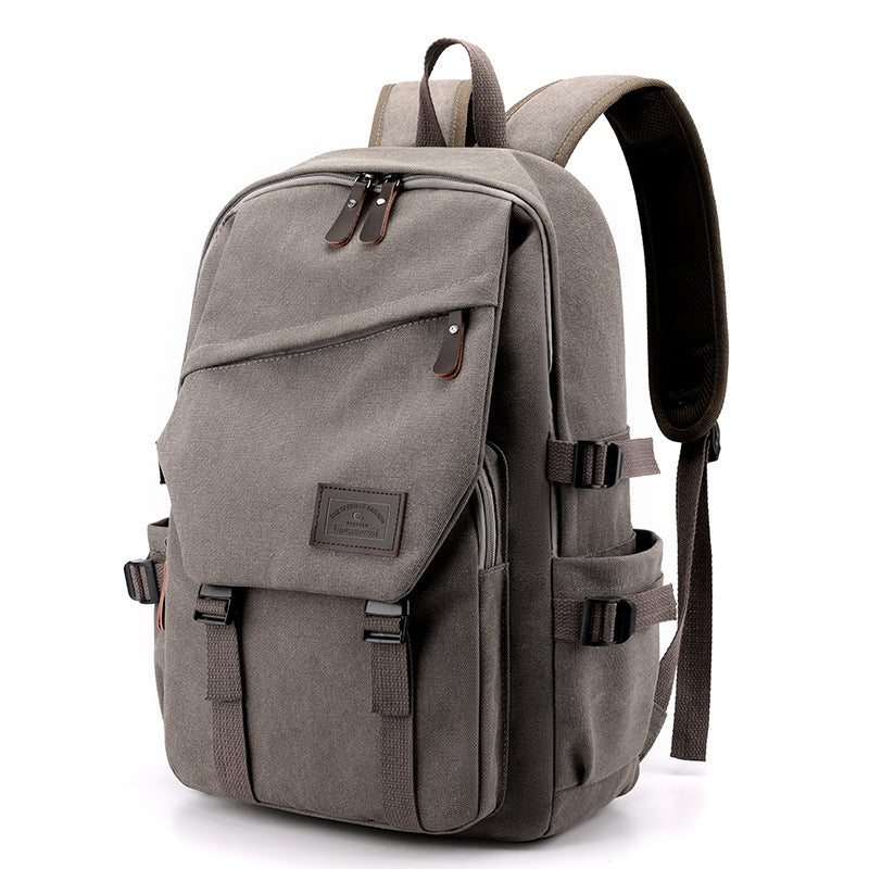 Men's Retro Canvas Trendy Large Capacity College Backpacks