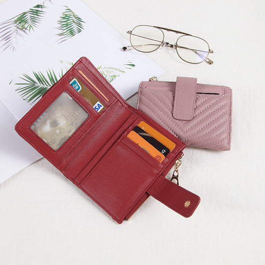 Women's Short Genuine Leather Simple Driving License Ladies Wallets