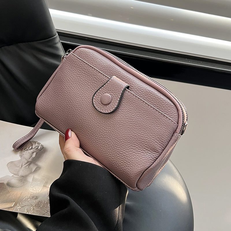 Women's Cattlehide Leather Surface Mini Simple Mom Crossbody Bags