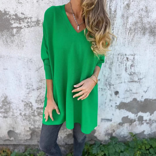 Women's Long Sleeve Knitted Loose Shirt Knitwear