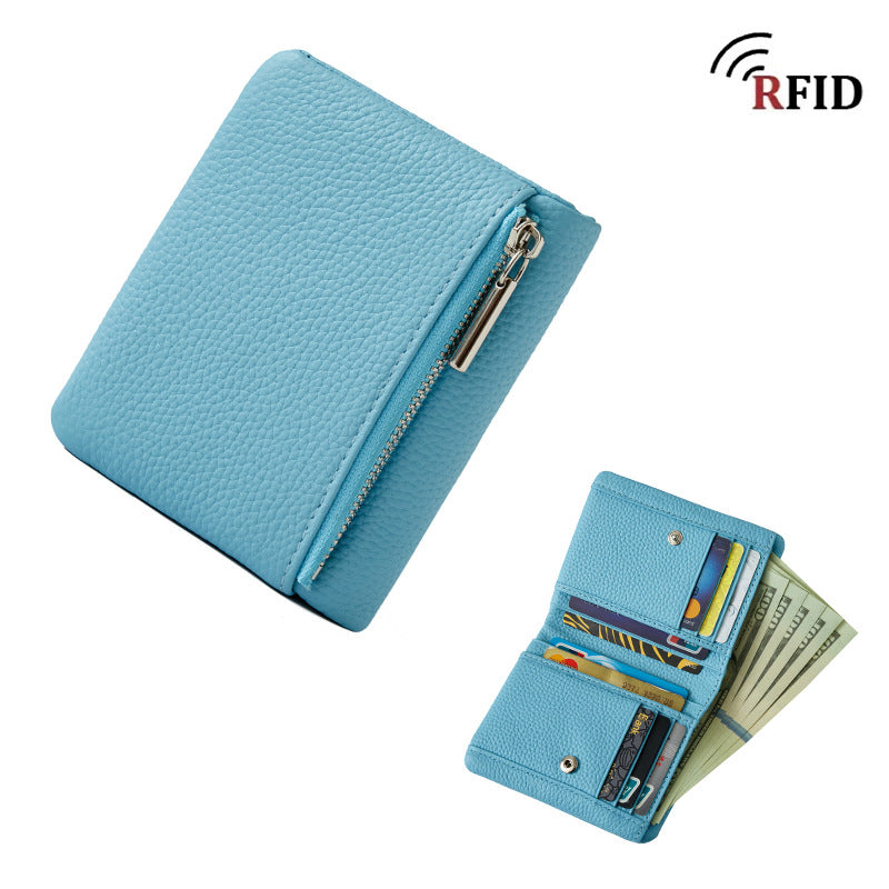 First Layer Cowhide Unisex Thin Section Ladies Wallet