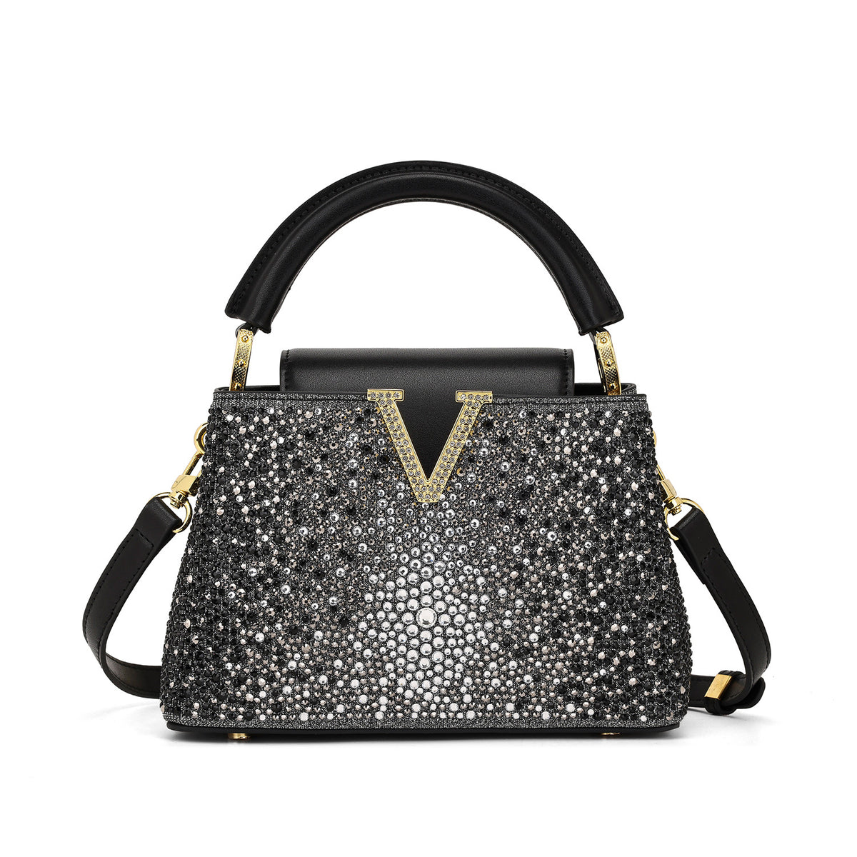 Women's Diamonds Fashionable Rhinestone Dinner Rose Red Women's Handbag