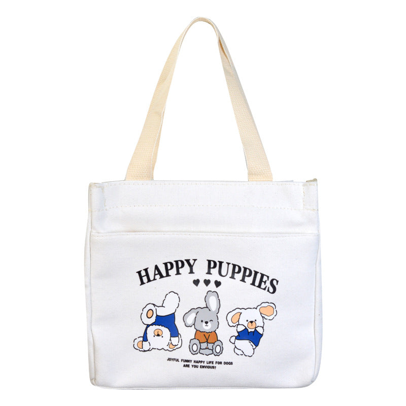 Canvas Three-dimensional Thickened Spring Urban Versatile Simple Small Square Bags