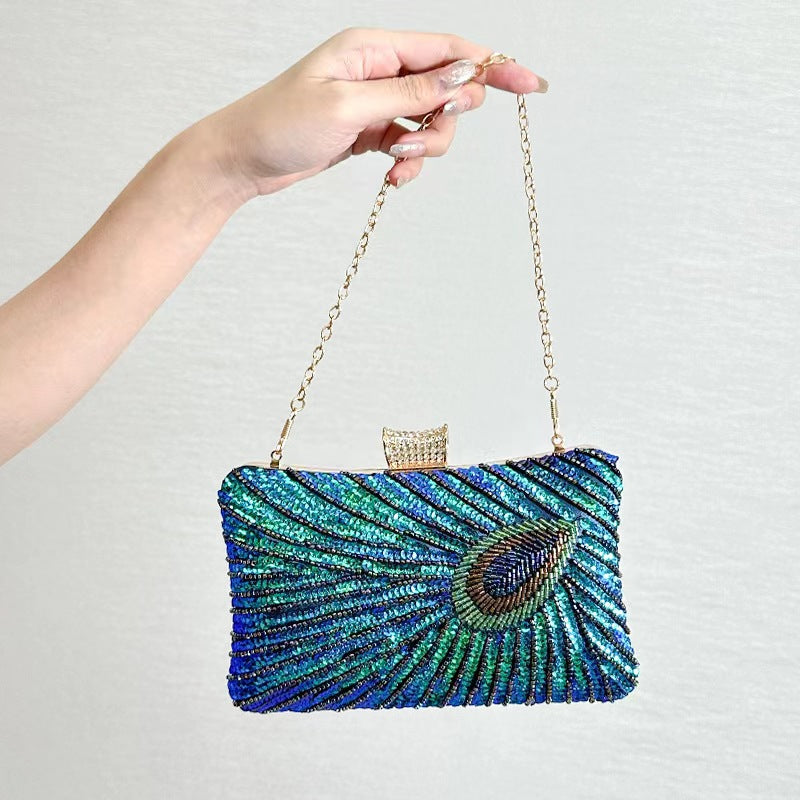 Embroidered Sequined Dress Dinner Cheongsam Perfect Handbags