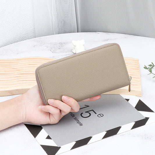 Women's & Men's & Pure Cowhide Long Clutch Large Ladies Wallets