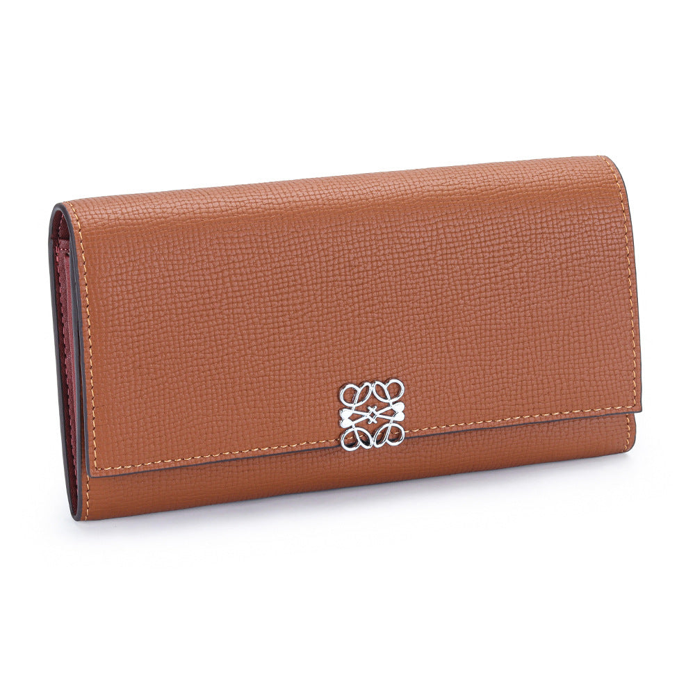 Women's Long Cowhide Hand Holding Large Capacity Multiple Ladies Wallet