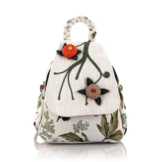 Ethnic Style Pumpkin Simple Zipper Fabric Backpacks