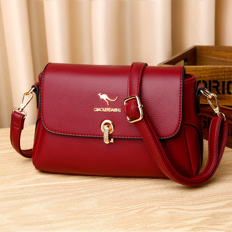 Women's Fashionable Mom Soft Leather Elegant One Crossbody Bags