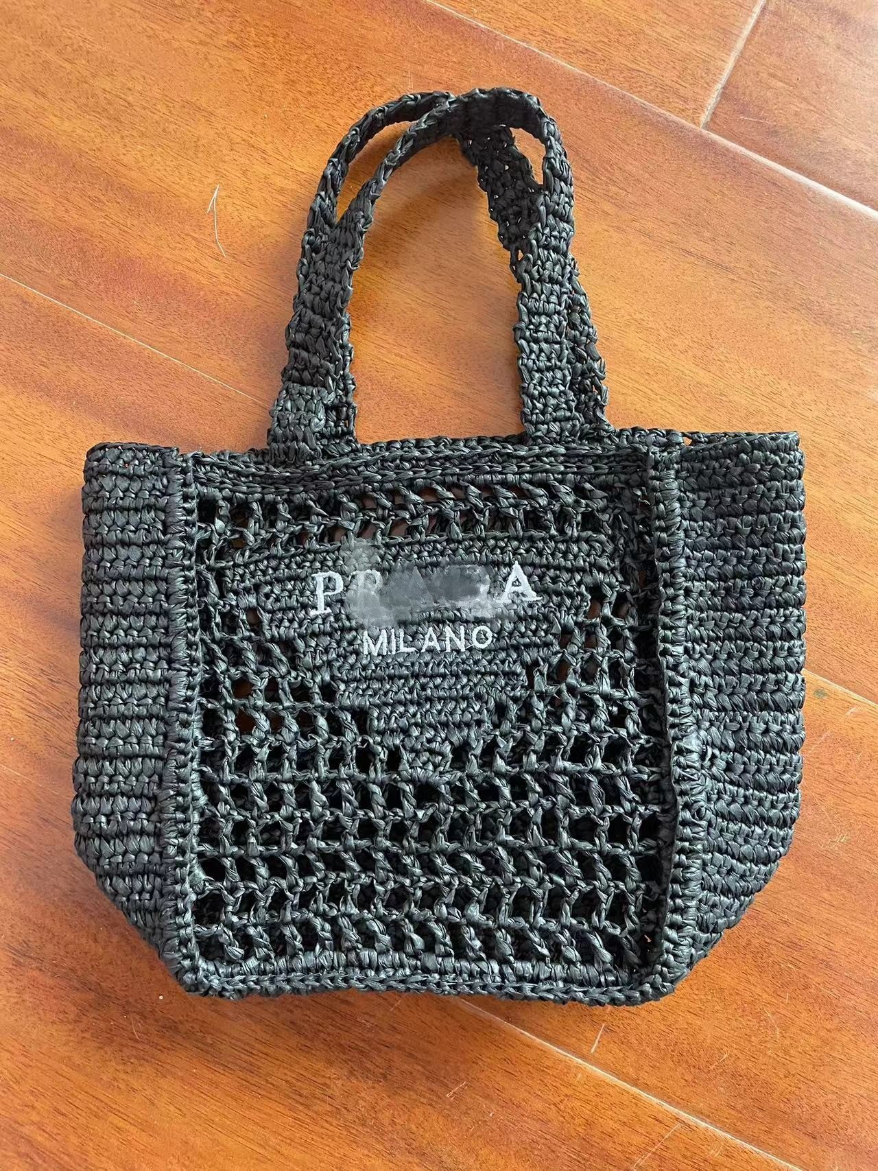 Grass Paper String Encryption Hand-woven Lan Handbags