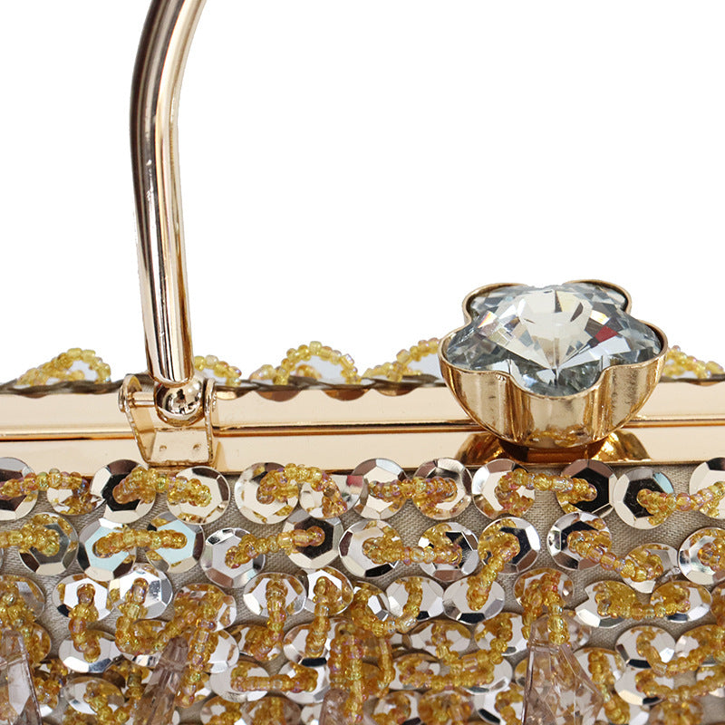 Women's Gem Pendant Dinner Pearl Embroidery Sequins Evening Bags