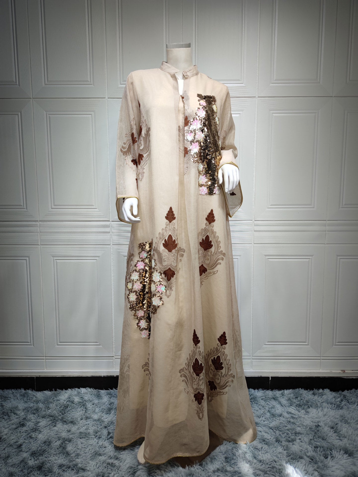 Women's Cool Muslim Dress Sequin Embroider Clothing