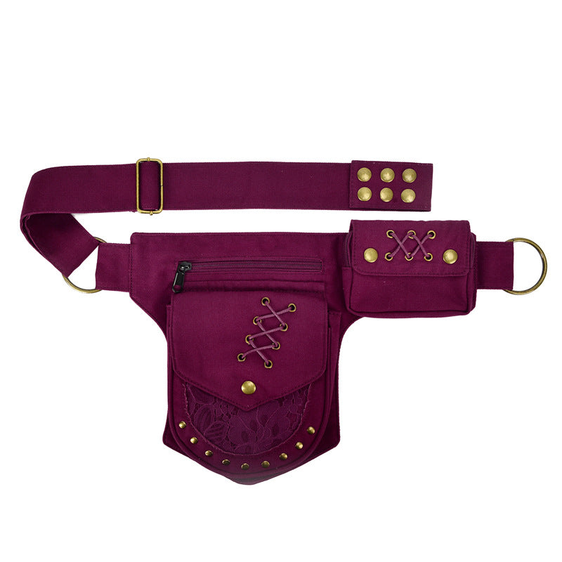 Women's & Men's & Retro Rivet Storage Multifunctional Mobile Bags