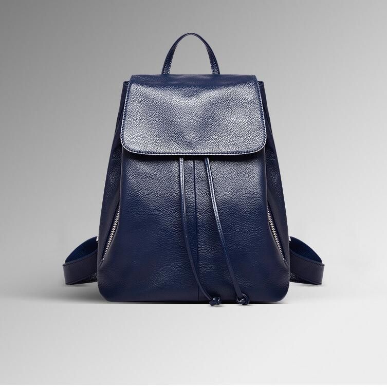 Women's Korean Style Trendy Genuine Leather First Backpacks