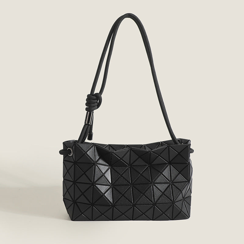 Women's High Quality Rhombus Geometric Underarm Drawstring Bags