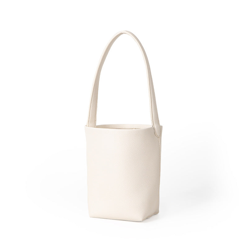 Niche Design Advanced Texture Soft Leather Litchi Pattern Shoulder Bags