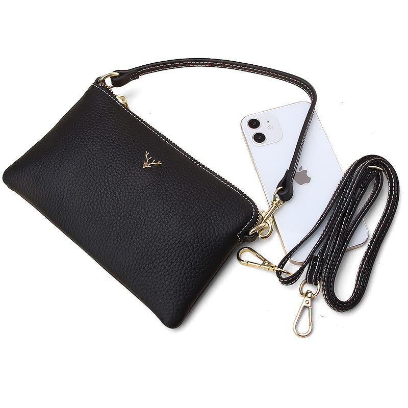 Women's Top Layer Cattlehide Leather Fashion Deer Head Bags