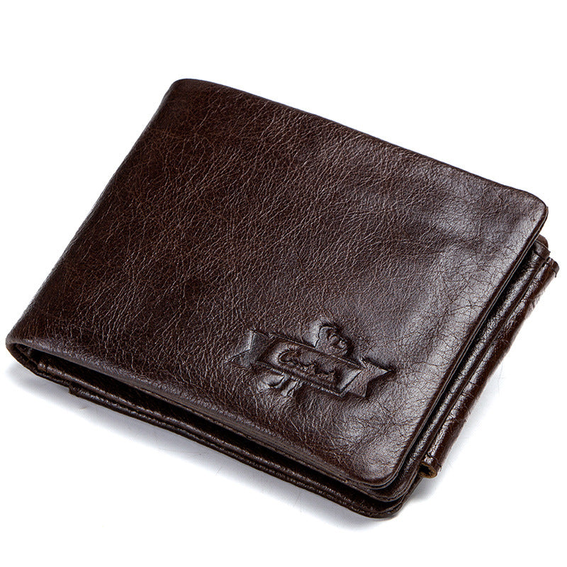 Men's Angel First Layer Cowhide Horizontal Male Men's Wallet